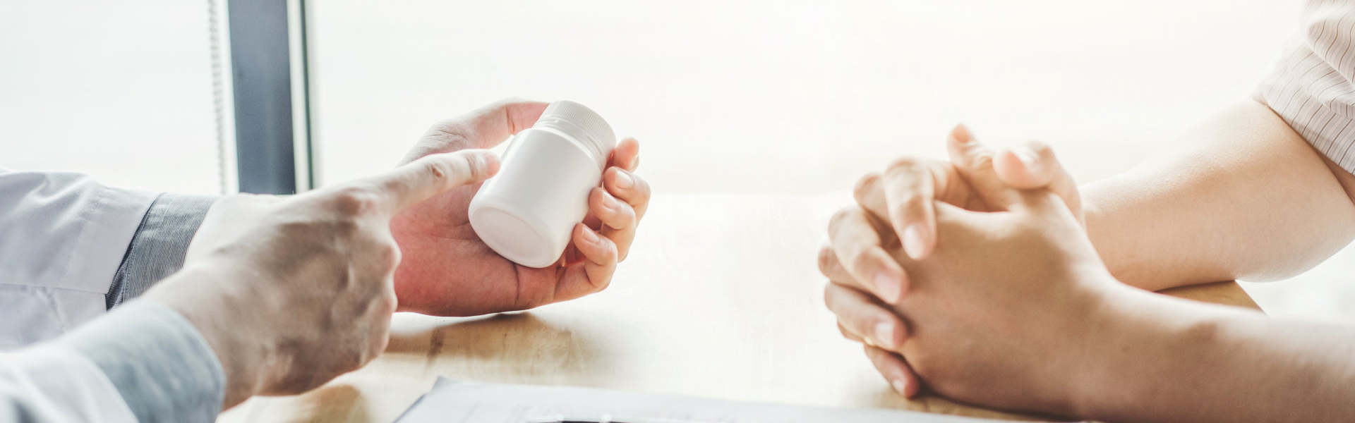 white medicine container